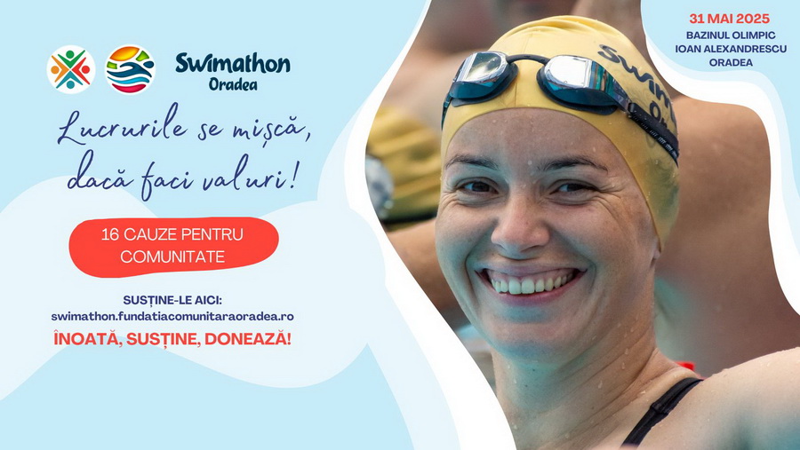 Swimathon 2025: 16 cauze, de la educație și sociale, până la cazuri grave, au nevoie de ajutor. Cum te poți implica